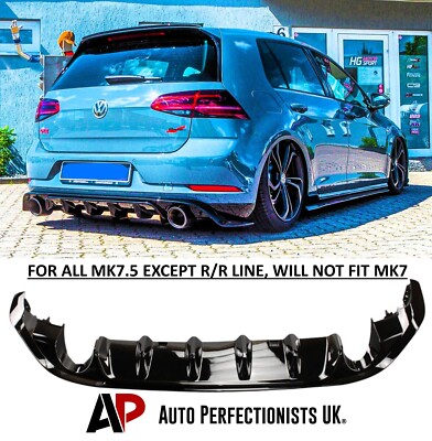 VW Golf GTI GTD TSI TDI MK7.5 TCR Style Rear Valance Diffuser Spoiler Body Kit