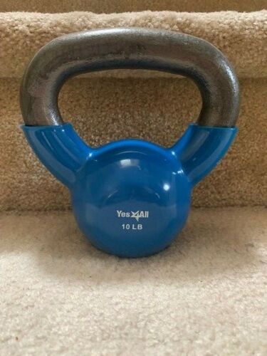 Yes4All 10 lbs Vinyl Coated Flat Bottom Kettlebell Great Condition