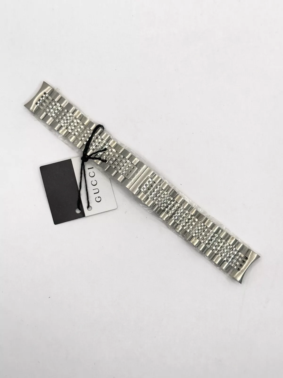 Véritable bracelet en acier inoxydable Gucci 20 mm pour montre homme YA126406 G Timeless