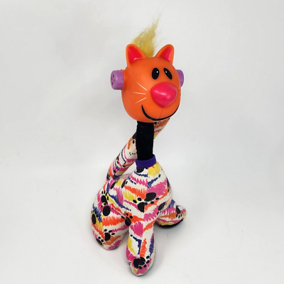 VINTAGE 1995 ERTL JIBBA JABBER ORANGE CAT YELLOW HAIR STUFFED