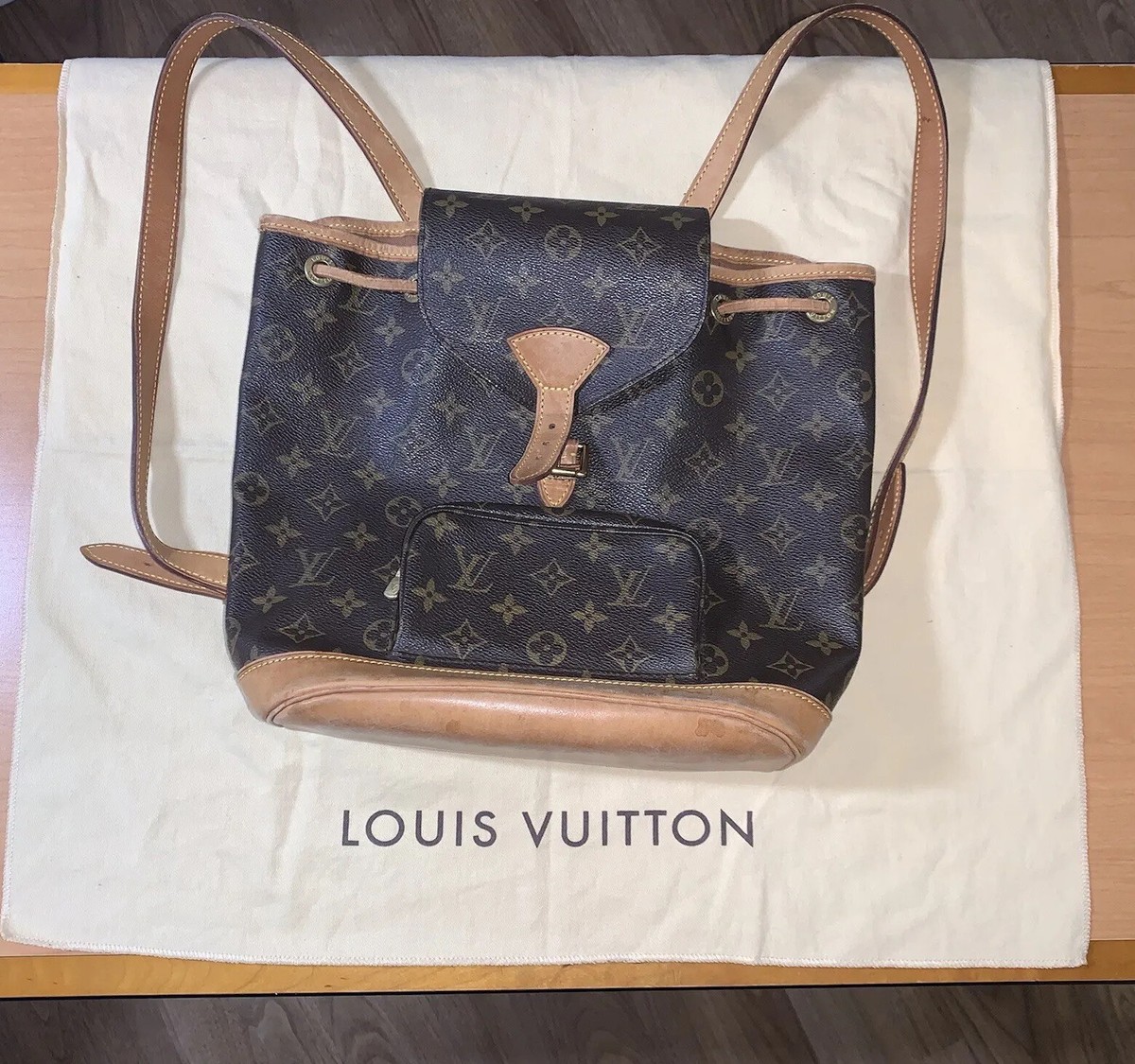 Vintage LOUIS VUITTON Montsouris Book Bag Monogram Mini Backpack