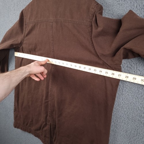 Vintage WOOLRICH Jacket Womens 2XL Brown Barn Coat Chore Hunting Canvas Fleece - Picture 6 of 10