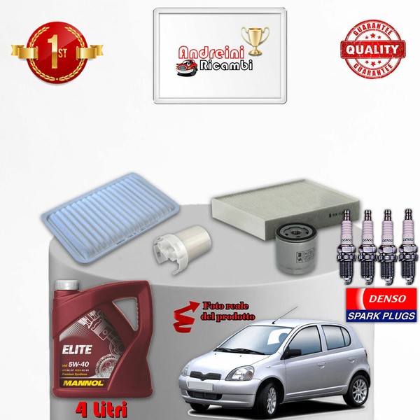 Inspektionskit Filter ÖL Kerzen FüR Toyota Yaris 1.0 16V 48KW 65CV Von 2003-image