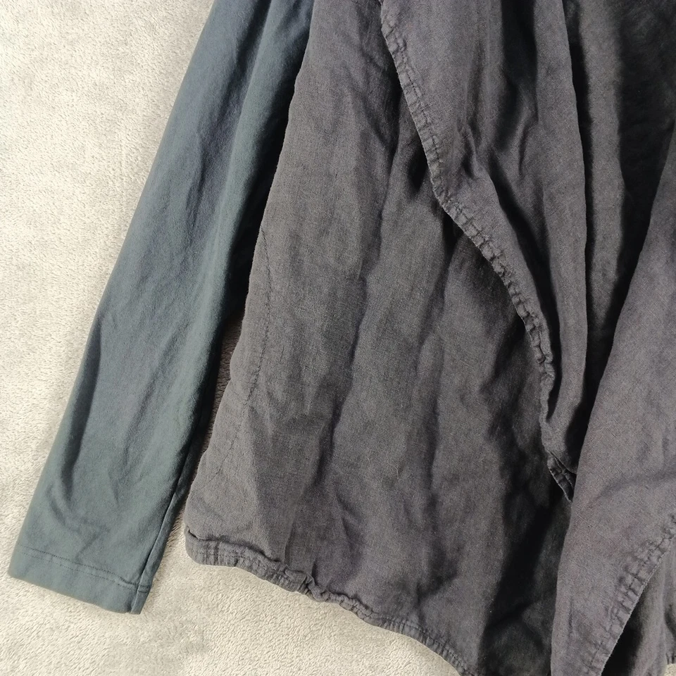 Blazer FLAX 100 % Lino Talla Grande XS (0-2) Mujer Tejido Informal Gris Oficina Foto 3 de 4