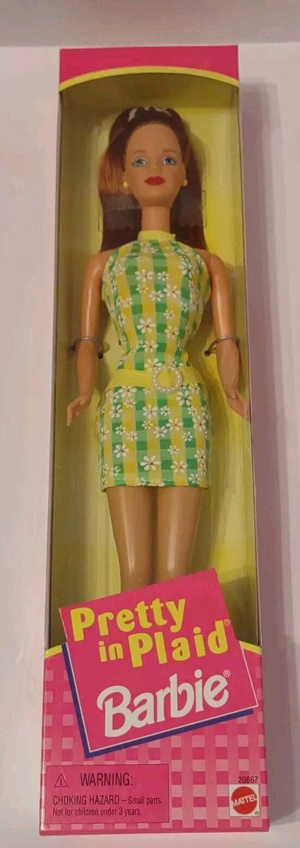 BARBIE DOLL PRETTY IN PLAID 1998 MATTEL 20667 New NRFB Redhead