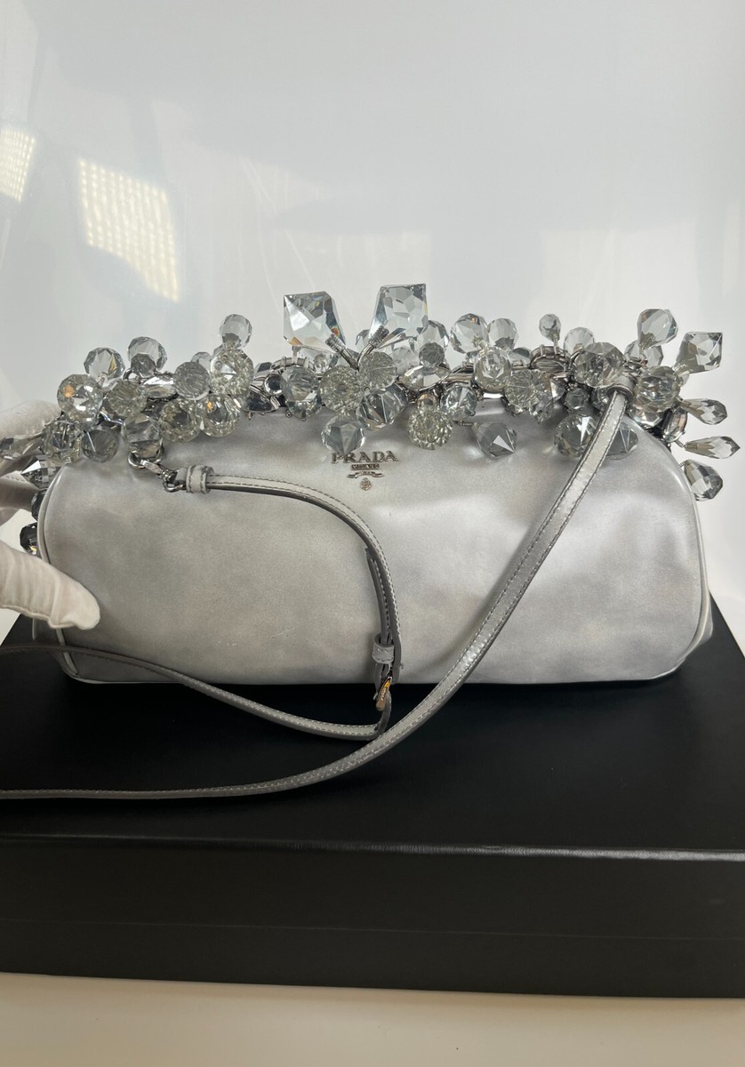 PRADA Spazzolato Crystal Encrusted Clutch: Own a Piece of Fashion