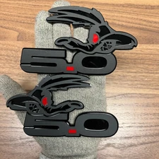 Coyote  Badges Emblem STEALTH red eye for 5.0 ,2 BADGES, Fender Angry Agressive