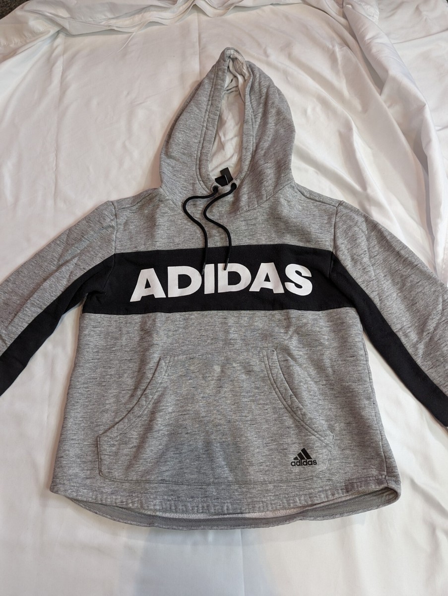 Kids Adidas Hoodie Size Xtra Small Grey With Logo