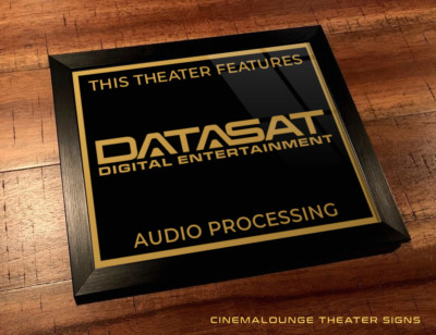 Framed 8'' x 10'' Home Theater / Cinema Sign - Datasat
