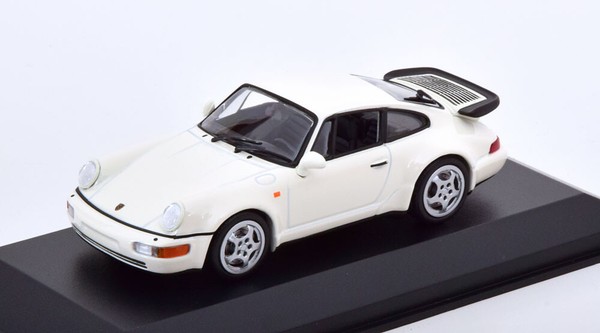 Minichamps Porsche 911 964 Turbo Coupe 1990 Weiß 1:43 Metall Modell 940069105-image