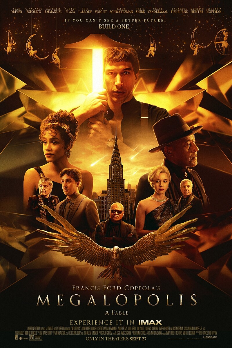 Megalopolis (2024) Movie Poster 20x30" 24x36" Art Canvas Print Poster