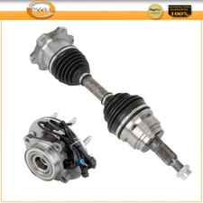 Front CV Axle Shaft & Wheel Hub Bearing For Chevrolet Silverado 2500 3500 HD 4WD