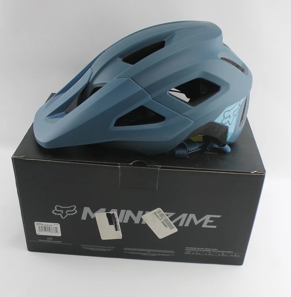 Fox Mainframe 20"-21" MIPS MTB Casco de Bicicleta de Montaña Casco de Bicicleta Azulado  Foto 3 de 4