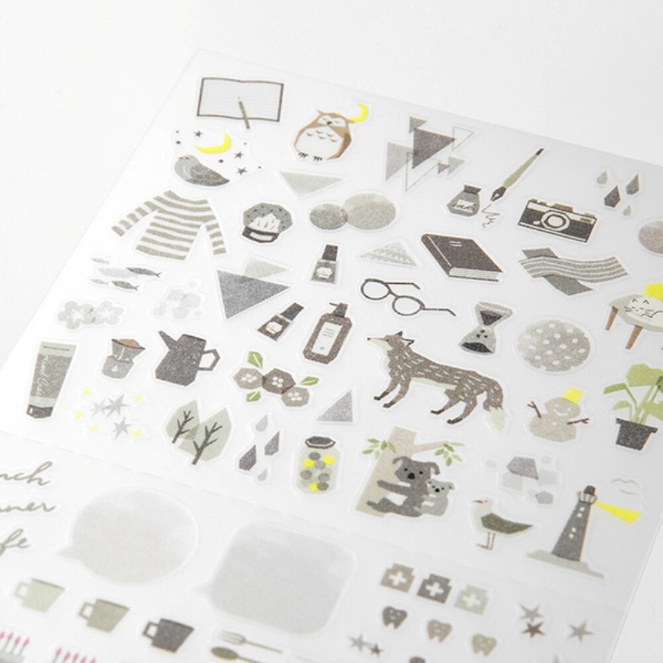 MIDORI Stickers for Notebook Color Schedule Seals 10 Type Stick and ...