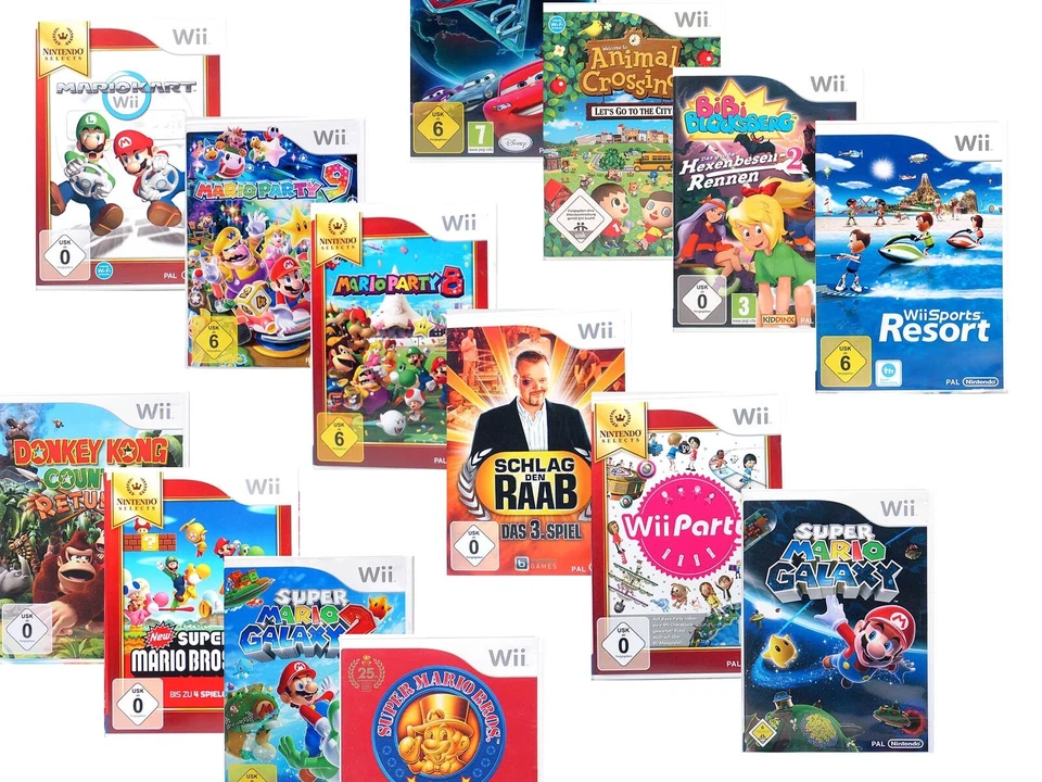 Wii SPIELE AUSWAHL +++ MARIO KART / NEW SUPER MARIO / PARTY 9 / GALAXY / SPORTS - Bild 1 von 1