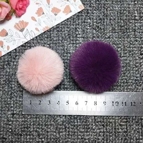 LOTTO 5 PEZZI 4-5 cm imitazione pelliccia sintetica pom pom palla per cappello lavorato a maglia berretti berretto - Foto 18 di 42