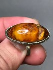 Natural OLD Antique  BUTTERSCOTCH Baltic Amber Stone  Ring 6,0 gr