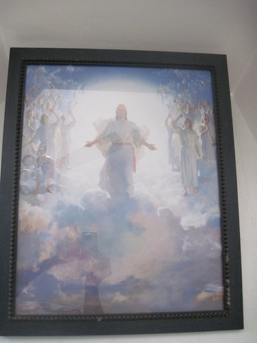 Jesus Accension Catholic Religious Art 22x18 Wood Framed Print Antique - Picture 7 of 17