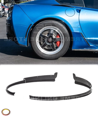 Pair Rear Quarter Extension Fits 14-19 Corvette C7 Base | CARBON