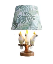 SUPERIORVZND Parrot Table Lamps American Retro Garden Table Lamp Bedroom Beds...