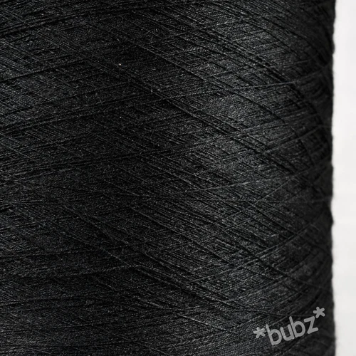 STUNNING FINE PURE SILK COBWEB YARN BLACK 200g CONE MACHINE KNITTING WEAVING LAC