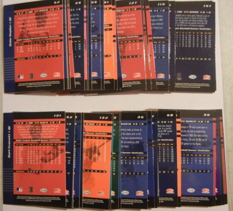 2001 LEAF LIMITED BASEBALL CARD U PICK #'S 9-149 FREE SHIP, SINGLES, EX-NM - Image 2 of 2