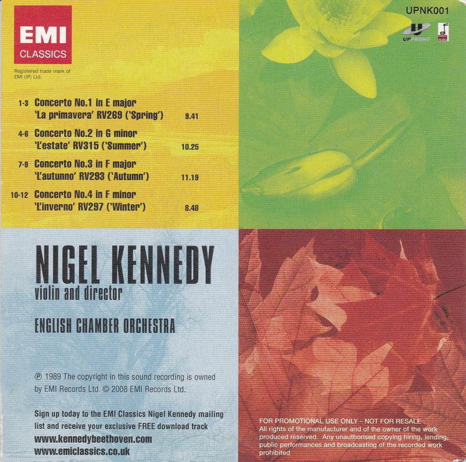 NIGEL KENNEDY Vivaldi The Four Seasons ( THE MAIL ON SUNDAY Newspaper CD )  - Bild 2 von 3