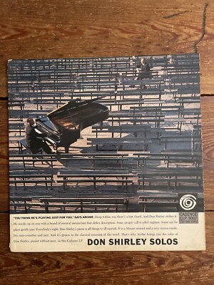 Don Shirley Solos (1958 Vinyl Record - Cadence Records CLP 3007) - VG