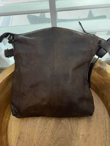 NUEVO Bolso Bandolera Estalon Cuero Tejido Marrón Envejecido - Imagen 3 de 10