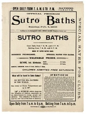 FEB 4, 1906 SAN FRANCISCO SUTRO BATHS "GRAND AQUATIC EXHIBITION" ANTIQUE PROGRAM