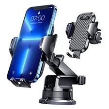 Pro Version Universal Car Phone Mount Super Suction Cup Dashboard Black