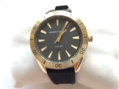 Pre-owned: Armani Exchange Men's Black silicone strap