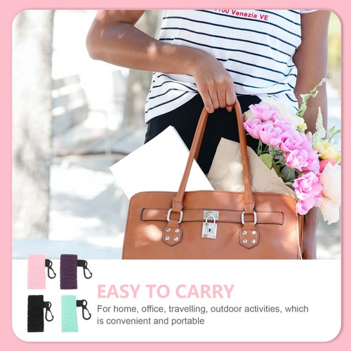 4 Pcs Lip Balm Case Miss Gloss Holder Keychain Lipstick Holders and Organizers - 第 6/12 張圖片