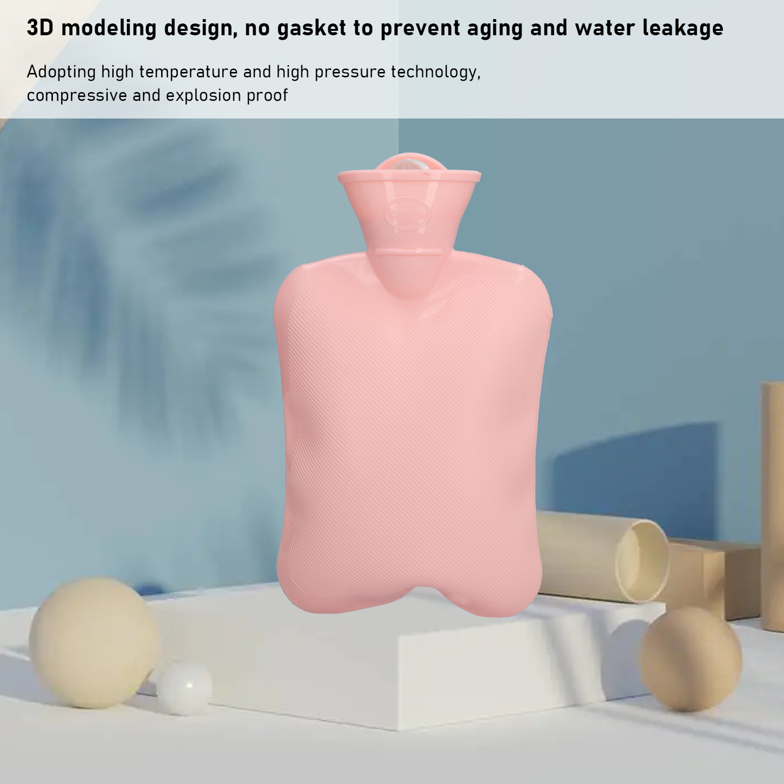 Hot Water Bottle PVC Portable Water Injection Warm Water Bag For