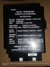 NEW HEWITT INDUSTRIES 030-018-04 BACK PRESSURE THROTTLE CONTROL FREE SHIPPING!  