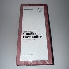 GuaSha And Face Roller 2 Pieces Natural Rose Quartz Stone Roller Scraper Pink