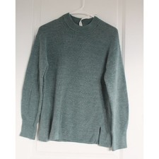 Lululemon Merino Wool-Blend Ribbed Crewneck Sweater Muted Teal SZ 4