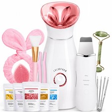 Facial Steamer Spa Kit with 17 Skin Care Tools for Home Spa