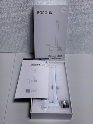 Boroux BX-SS-WVS-7-WH White Stainless Steel 7in Water Level Spigot
