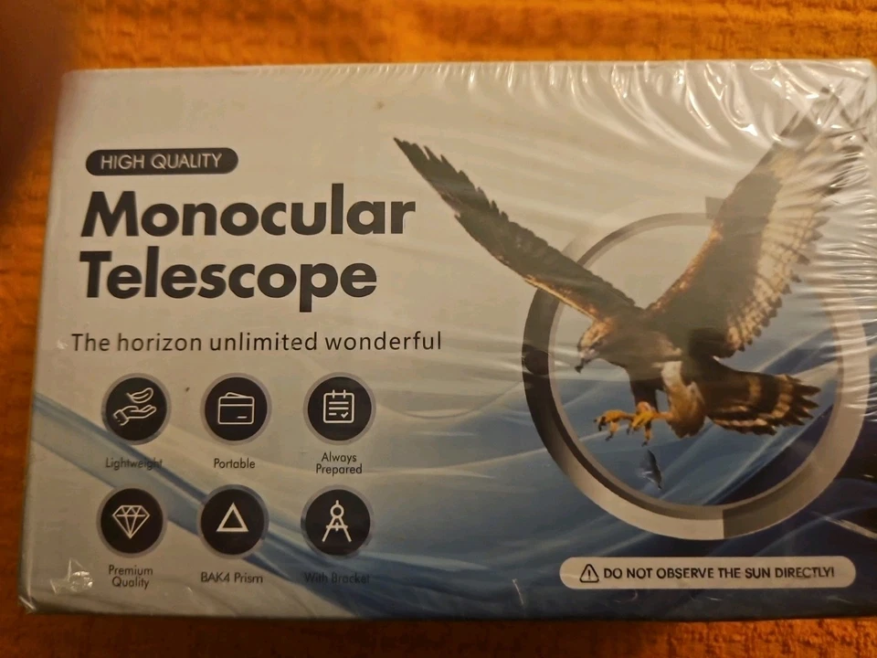 Monocular Telescope 80x100 High Power with Smartphone Adapter and Tripod Black - Image 2 of 3