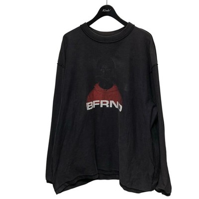 VETEMENTS Black Long Sleeve T-Shirt S 25.2'' Cotton-Style Used Good Condition