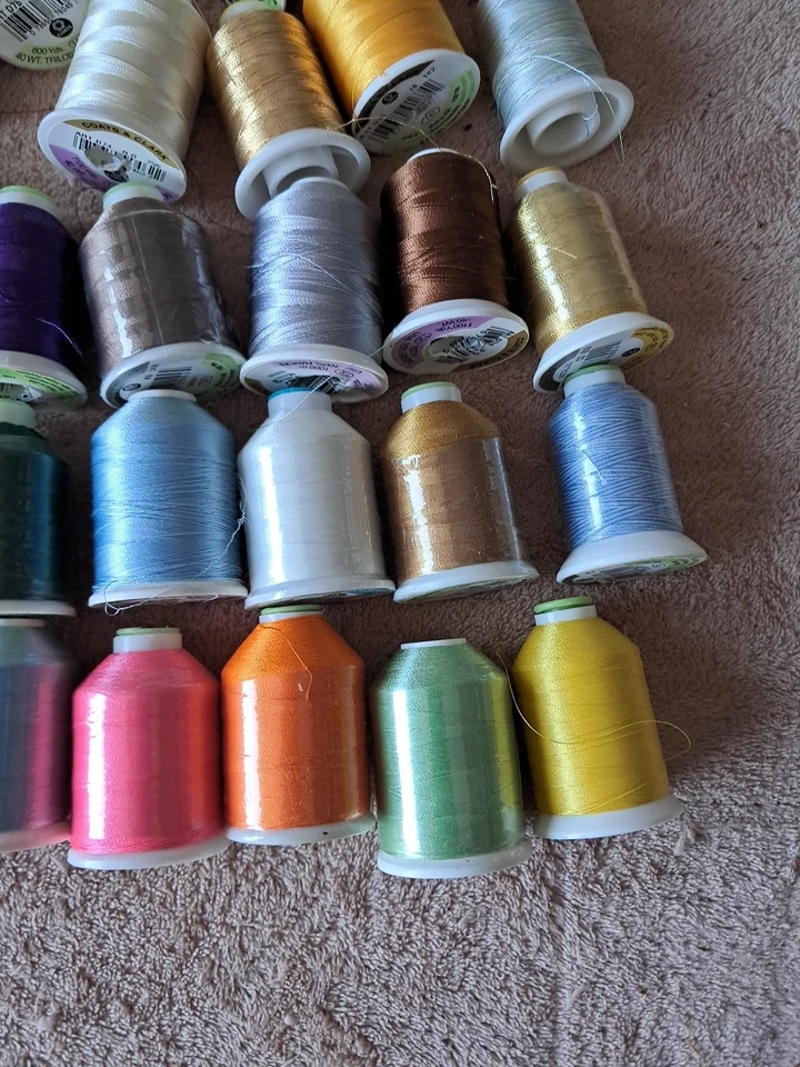 SureLock Coats & Clark Thread Spools Spun Polyester Mixed Lot Of 50+ Pc - Image 2 of 4