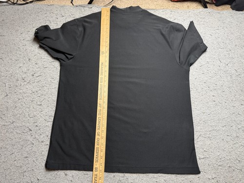 Vintage Nike Golf Shirt Mens 2XL Black Mock Neck Short Sleeve Venetian Club Logo - Picture 10 of 11