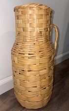 Boho Base Cane Walking Stick Umbrella Entryway Decoration Accent Wicker 18"