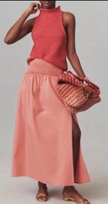 By Anthropologie Smocked Yoke Maxi Skirt. Size M. MSRP 138