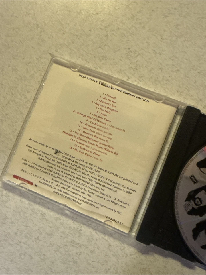 GOLD CD - DEEP PURPLE FIREBALL - Import -  - 1971 WARNER BROS Alt Cover Disc VG - Image 4 of 4