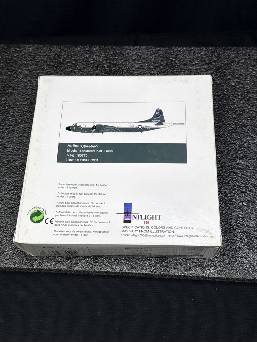 1:200 InFlight USA Navy Lockheed P-3C Orion Diecast Model