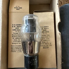 RCA 843 VT-73 Mil-Spec Tubes, Platinum Date Matched Pair Jan 1944