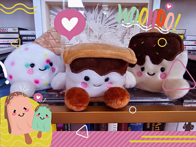 Aurora PalmPals Mini Plush Dessert Set Ice Cream, S'more, and Choco Bar