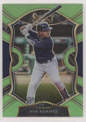 2021 Panini Select Concourse Neon Green Prizm 12/99 Jose Ramirez #43 n1u